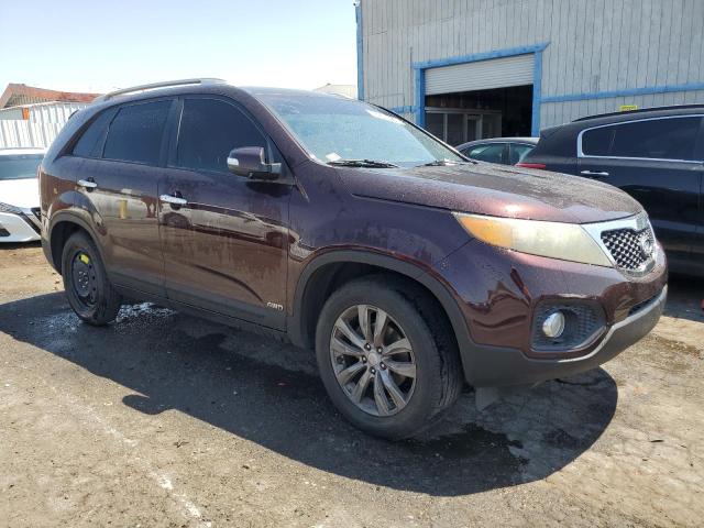 5XYKUDA20BG103789 - 2011 KIA SORENTO EX BURGUNDY photo 4