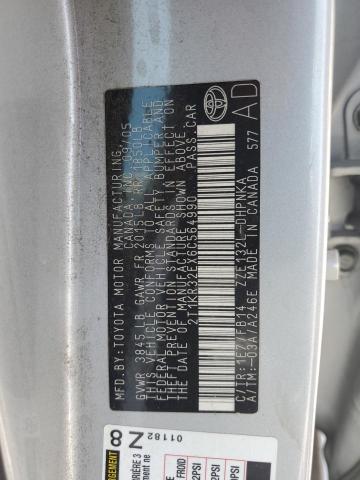 2T1KR32EX6C564990 - 2006 TOYOTA COROLLA MA XR SILVER photo 12