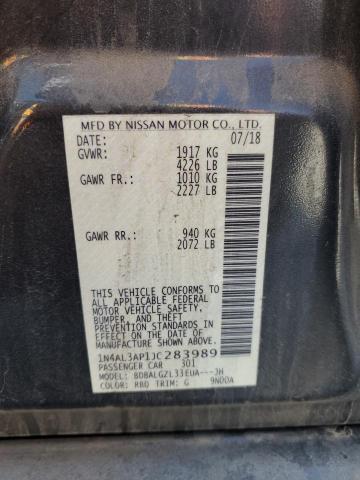 1N4AL3AP1JC283989 - 2018 NISSAN ALTIMA 2.5 黑色 照片 13