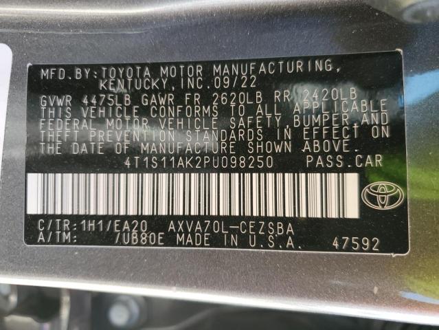 4T1S11AK2PU098250 - 2023 TOYOTA CAMRY SE NIGHT SHADE GRAY photo 13