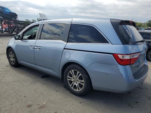 5FNRL5H48DB062787 - 2013 HONDA ODYSSEY EX BLUE photo 2