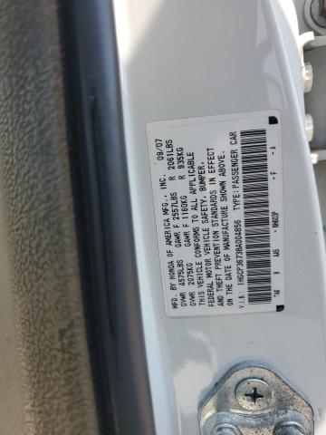 1HGCP36738A004856 - 2008 HONDA ACCORD EX WHITE photo 12