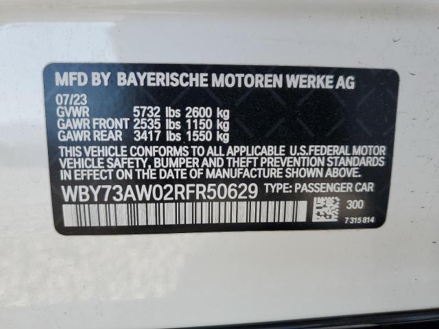 WBY73AW02RFR50629 - 2024 BMW I4 EDRIVE 40 WHITE photo 12