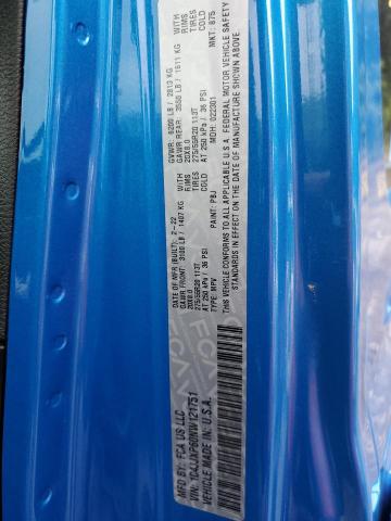1C4JJXP60NW121751 - 2022 JEEP WRANGLER U SAHARA 4XE BLUE photo 12
