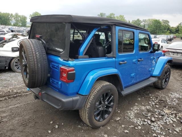 1C4JJXP60NW121751 - 2022 JEEP WRANGLER U SAHARA 4XE BLUE photo 3