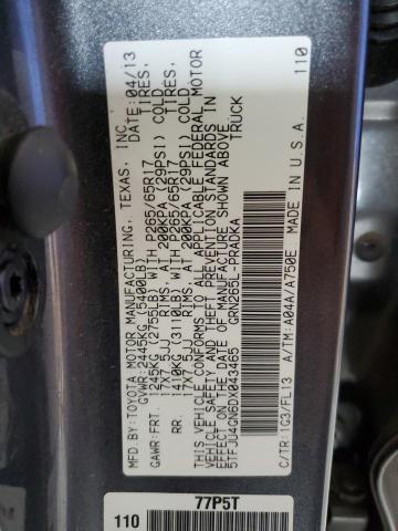 5TFJU4GN6DX043465 - 2013 TOYOTA TACOMA DOUBLE CAB PRERUNNER GRAY photo 13