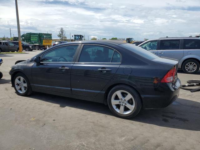 2HGFA16958H501980 - 2008 HONDA CIVIC EXL BLACK photo 2