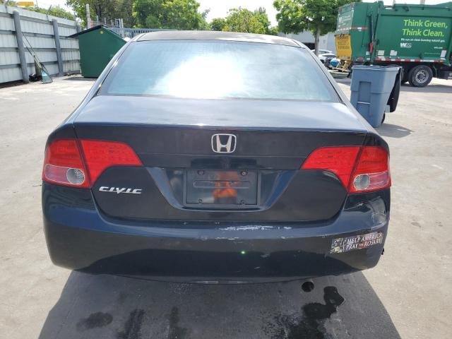 2HGFA16958H501980 - 2008 HONDA CIVIC EXL BLACK photo 6