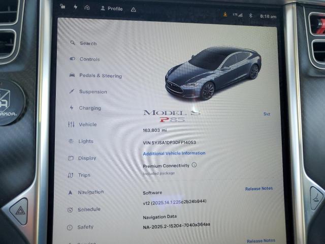 5YJSA1DP3DFP14053 - 2013 TESLA MODEL S Schwarz Foto 9