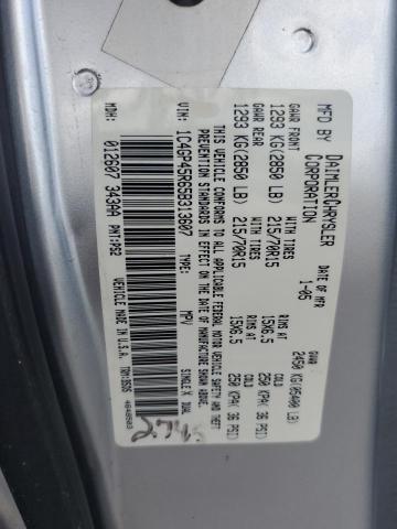 1C4GP45R65B313607 - 2005 CHRYSLER TOWN & COU ვერცხლისფერი ფოტო 13