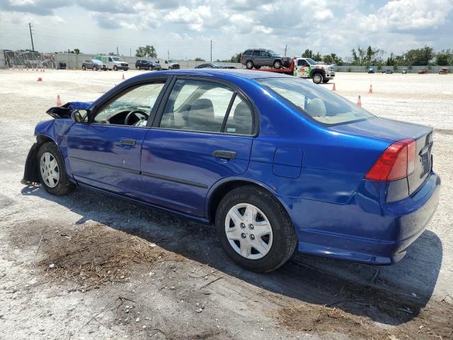 2HGES164X4H629185 - 2004 HONDA CIVIC DX BLUE photo 2