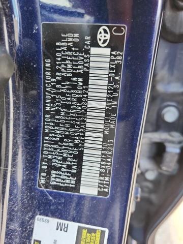 5YFEPRAE2LP089421 - 2020 TOYOTA COROLLA LE Mavi fotoğraf 12