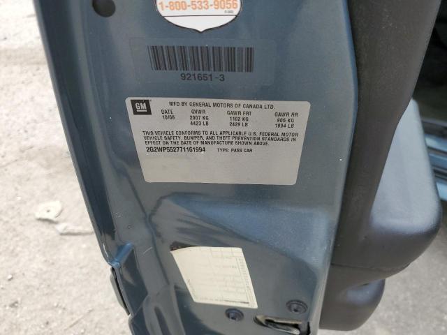 2G2WP552771161994 - 2007 PONTIAC GRAND PRIX 蓝色 照片 12