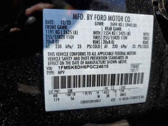 1FMSK8DH6PGC24615 - 2023 FORD EXPLORER XLT BLACK photo 14