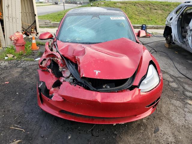 5YJ3E1EC4MF044193 - 2021 TESLA MODEL 3 RED photo 5