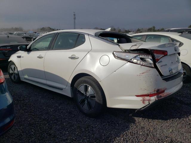 KNAGM4AD0D5045621 - 2013 KIA OPTIMA HYBRID WHITE photo 2