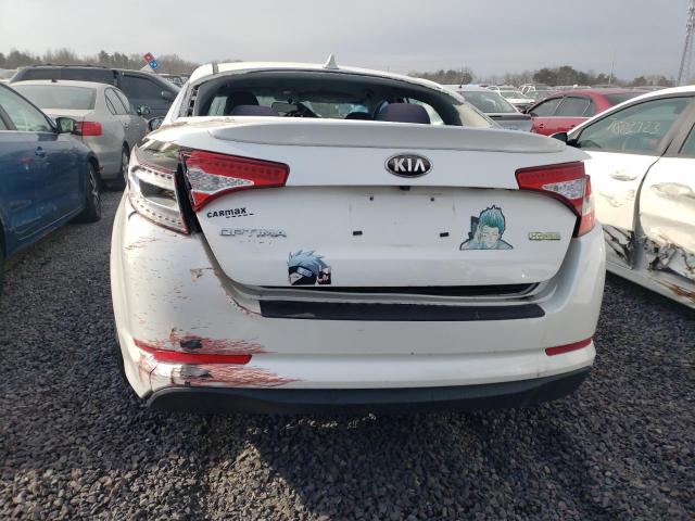 KNAGM4AD0D5045621 - 2013 KIA OPTIMA HYBRID WHITE photo 6