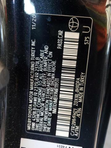 NMTKHMBX9MR119511 - 2021 TOYOTA C-HR XLE BLACK photo 14