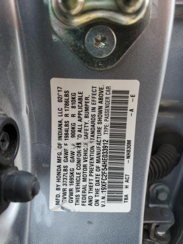 19XFC2F54HE033912 - 2017 HONDA CIVIC LX SILVER photo 12