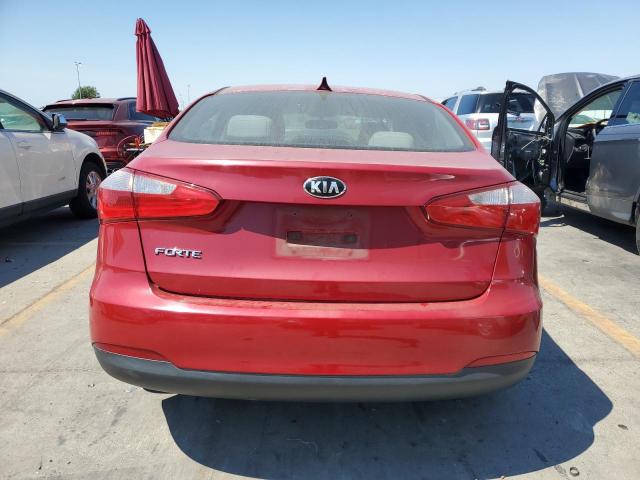 KNAFX4A61F5257340 - 2015 KIA FORTE LX RED photo 6