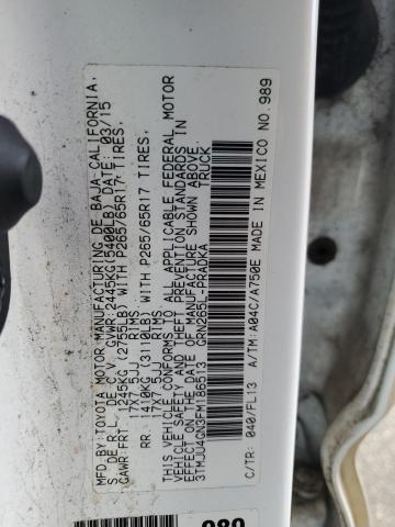 3TMJU4GN3FM186513 - 2015 TOYOTA TACOMA DOUBLE CAB PRERUNNER WHITE photo 12