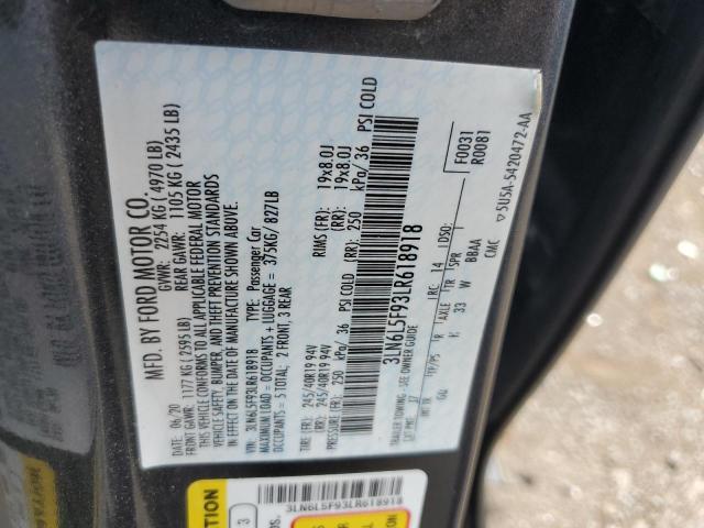 3LN6L5F93LR618918 - 2020 LINCOLN MKZ RESERVE 石墨色 照片 13