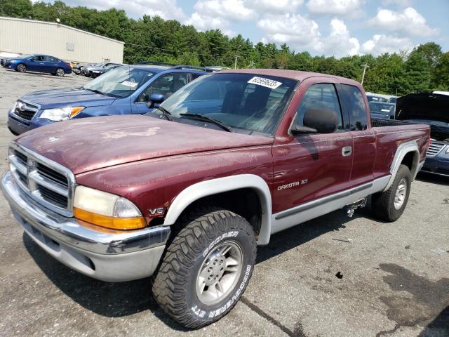 1B7GG22X4YS737444 - 2000 DODGE DAKOTA MAROON photo 1