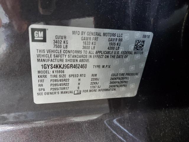 1GYS4KKJ9GR462460 - 2016 CADILLAC ESCALADE ESV PLATINUM Сұр фото 13