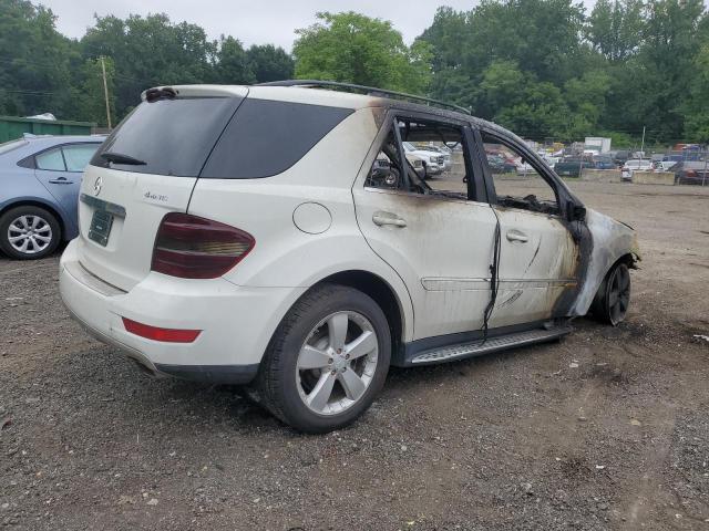 4JGBB8GBXAA539712 - 2010 MERCEDES-BENZ ML 350 4MATIC WHITE photo 3