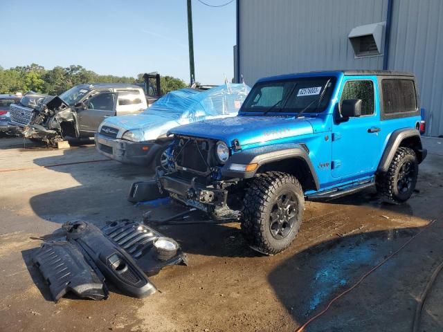 1C4GJXAN3NW144497 - 2022 JEEP WRANGLER SPORT BLUE photo 1