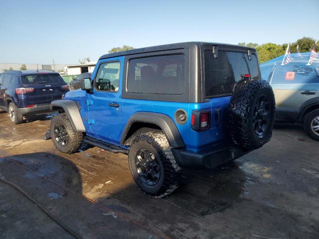 1C4GJXAN3NW144497 - 2022 JEEP WRANGLER SPORT BLUE photo 2