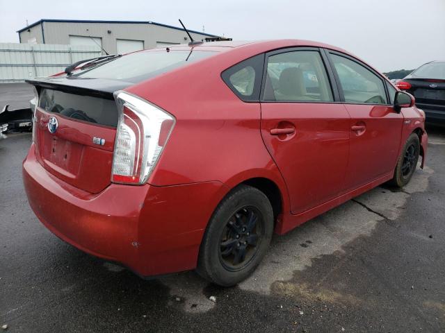 JTDKN3DU9C5463514 - 2012 TOYOTA PRIUS RED photo 3