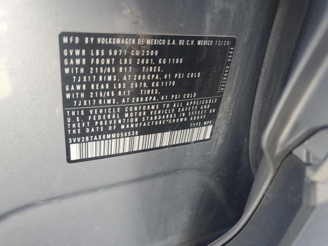 3VV2B7AX6MM056536 - 2021 VOLKSWAGEN TIGUAN SE Gümüş foto 14