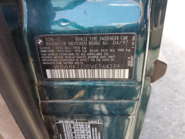 WBABK7320VET64239 - 1997 BMW 328 IC GREEN photo 12