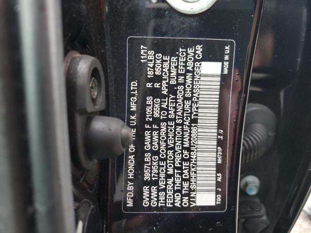 SHHFK7H48JU208861 - 2018 HONDA CIVIC SPORT 黑色 照片 12