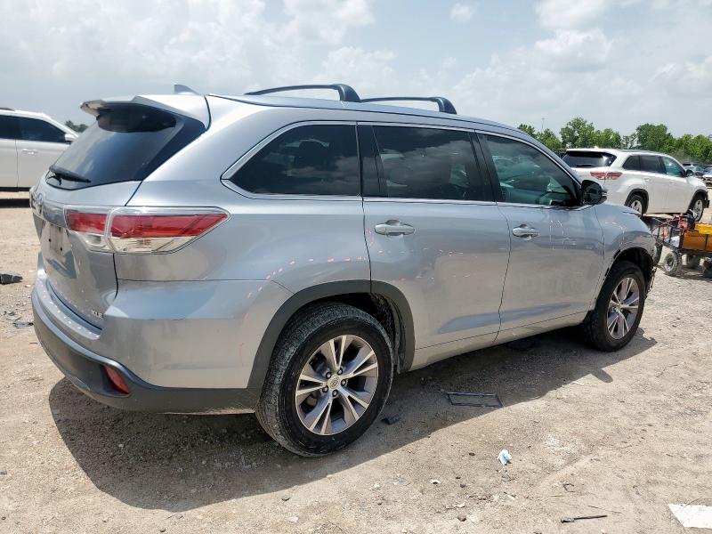 5TDKKRFH3FS052958 - 2015 TOYOTA HIGHLANDER XLE SILVER photo 3