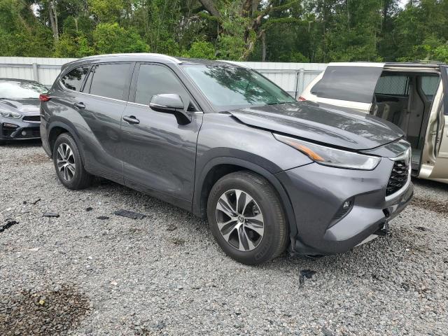 5TDGZRAH5MS043149 - 2021 TOYOTA HIGHLANDER XLE GRAY photo 4