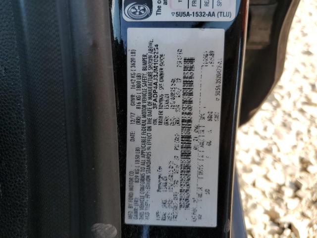 3FADP4AJ3JM100254 - 2018 FORD FIESTA S 黑色 照片 12