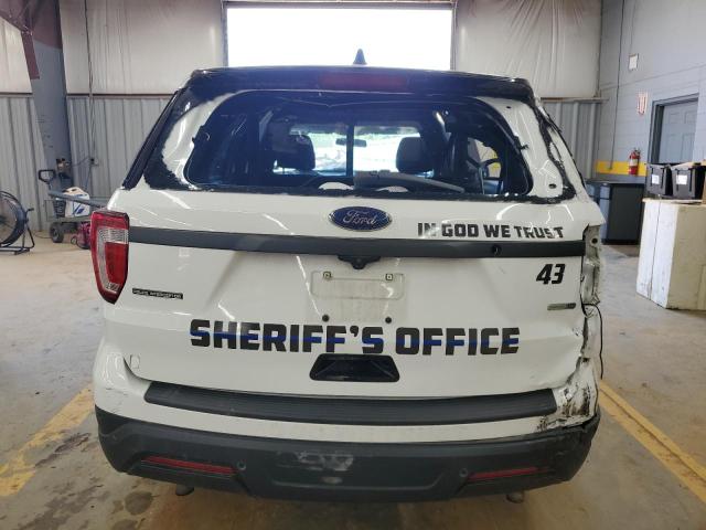 1FM5K8AR6KGA29083 - 2019 FORD EXPLORER POLICE INTERCEPTOR Blanc photo 6