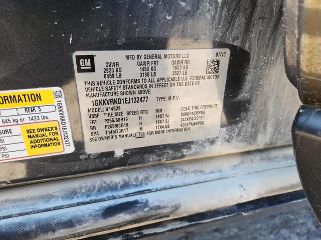 1GKKVRKD1EJ132477 - 2014 GMC ACADIA SLT-1 GRAY photo 14