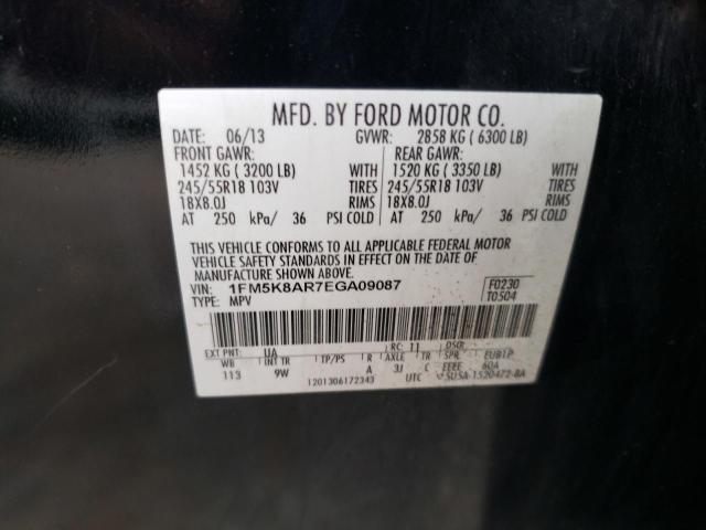 1FM5K8AR7EGA09087 - 2014 FORD EXPLORER POLICE INTERCEPTOR BLACK photo 13