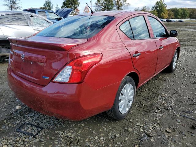 3N1CN7AP6DL850827 - 2013 NISSAN VERSA S RED photo 4