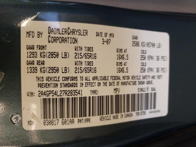 2A4GP54L27R283541 - 2007 CHRYSLER TOWN & COU TOURING 青色 照片 13