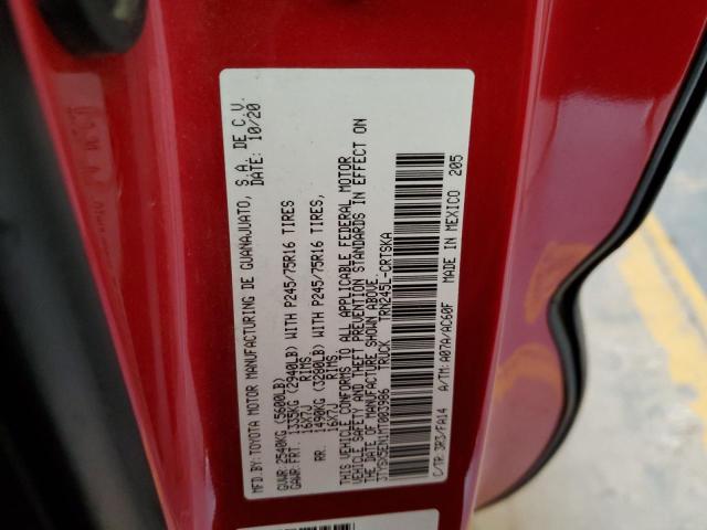 3TYSX5EN1MT003986 - 2021 TOYOTA TACOMA ACCESS CAB Қызыл фото 12