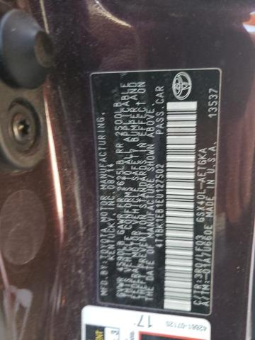 4T1BK1EB1EU127502 - 2014 TOYOTA AVALON BASE 紫色 照片 12