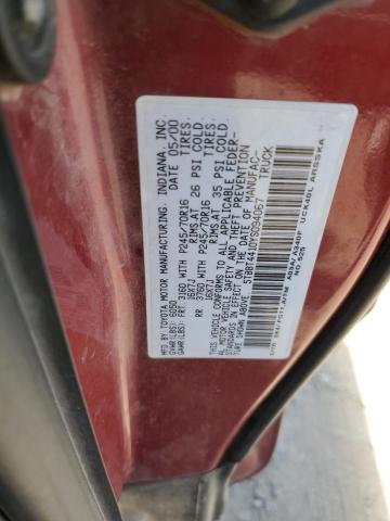 5TBBT4410YS094067 - 2000 TOYOTA TUNDRA ACCESS CAB ბურგუნდია ფოტო 12