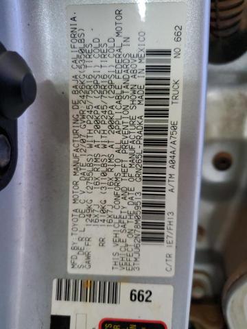 3TMJU62N78M059513 - 2008 TOYOTA TACOMA DOUBLE CAB PRERUNNER SILVER photo 12