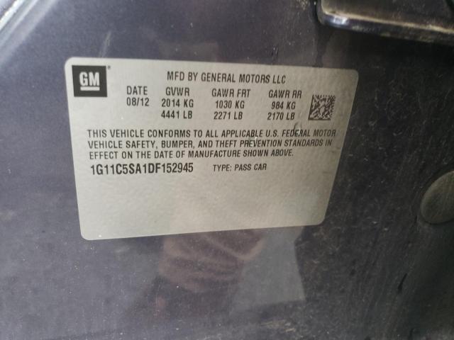 1G11C5SA1DF152945 - 2013 CHEVROLET MALIBU 1LT 蓝色 照片 12