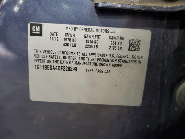 1G11B5SA4DF220299 - 2013 CHEVROLET MALIBU LS 蓝色 照片 12