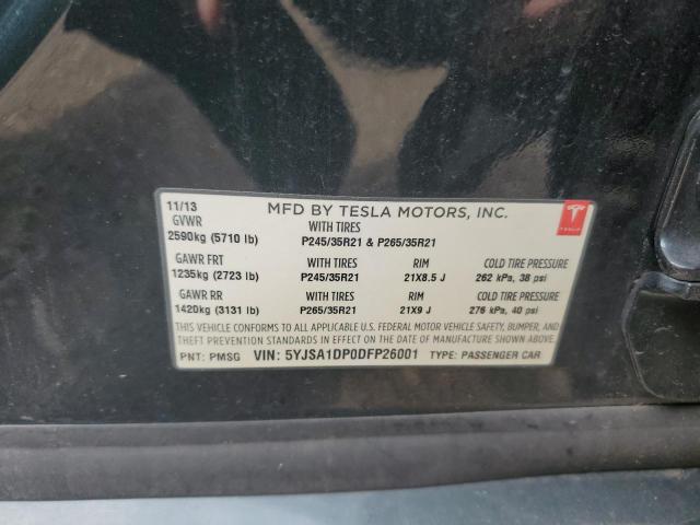 5YJSA1DP0DFP26001 - 2013 TESLA MODEL S 黑色 照片 13